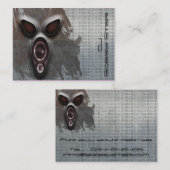 クールなdjの金属叫びの名刺 名刺 (正面/裏面)