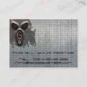 クールなdjの金属叫びの名刺 名刺 (裏面)