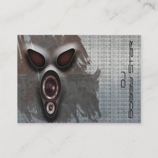 クールなdjの金属叫びの名刺 名刺 (正面)
