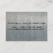 クールなdjの金属名刺 名刺 (裏面)