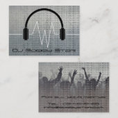 クールなdjの金属名刺 名刺 (正面/裏面)