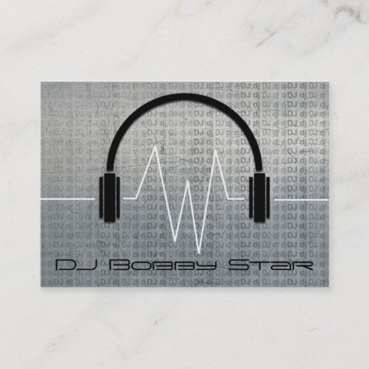 クールなdjの金属名刺 名刺 (正面)