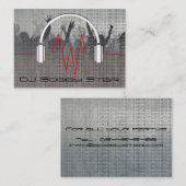 クールなdjの金属名刺 名刺 (正面/裏面)