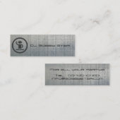 クールなdjアイコン金属名刺 スキニー名刺 (正面/裏面)