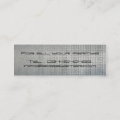 クールなdjアイコン金属名刺 スキニー名刺 (裏面)