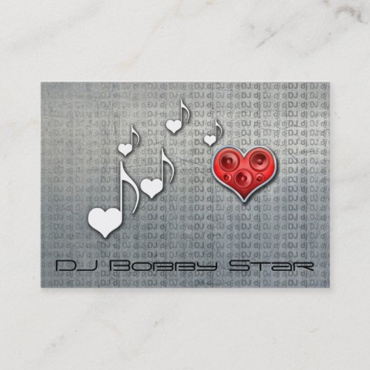 クールなdj金属愛音楽業界カード 名刺 (正面)