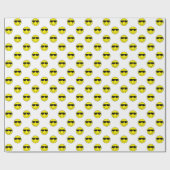 クールなEmojiはサングラスに直面します ラッピングペーパー (フラット)