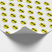 クールなEmojiはサングラスに直面します ラッピングペーパー (角)