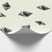 クールなEthereum Cryptocurrencyの硬貨の印パターン ラッピングペーパー (角)