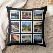 クールなInstagram 9の写真のコラージュ クッション (ブランケット)