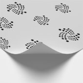 クールなIota Cryptocurrencyの硬貨の印パターン ラッピングペーパー (角)