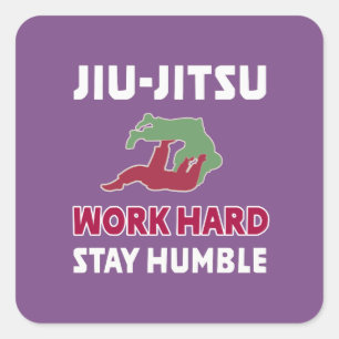 クールなJiu Jitsuのことわざのギフトの仕事の懸命及び滞在 スクエアシール