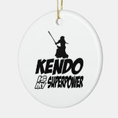 クールなKENDOのデザイン セラミックオーナメント (左)