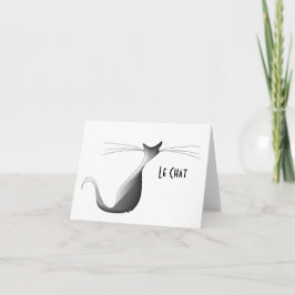 クールなLe Chat BLANKのメッセージカード カード