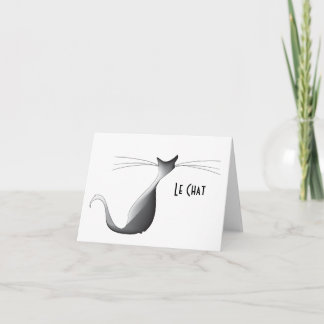 クールなLe Chat BLANKのメッセージカード カード