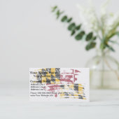 クールなMarylanderの旗のデザイン 名刺 (スタンド正面)