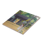 クールなorintal日本人の吉田の寺院の神社のゲート タイル (側面)