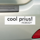 "クールなPrius"のおもしろいなバンパーステッカー バンパーステッカー (車上)