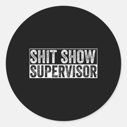 クールなS．ｈ．ｉ．ｔ番組の監督 面白いヴィンテージＴシャツ ラウンドシール (正面)