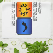 クールなSkydivingそれは生き方です キッチンタオル (折り畳み)