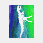 クールなTレックスの恐竜のフリースブランケット フリースブランケット (正面)