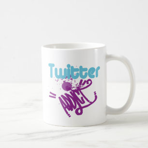 クールなTwitterの常習者のカスタムな落書きの芸術はマグをリミックスしま コーヒーマグカップ