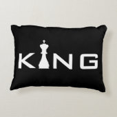 クールなTypography王のチェスをする人 アクセントクッション (裏面)