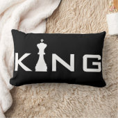 クールなTypography王のチェスをする人 ランバークッション (ブランケット)