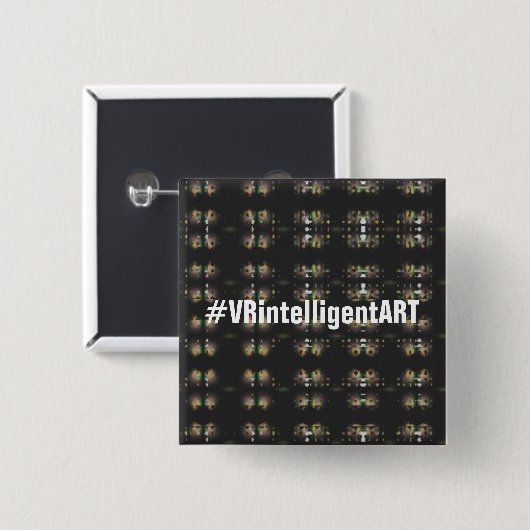クールなVRintelligentART Buttonpin 缶バッジ (正面&裏面)