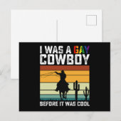 クールになる前からゲイカウボーイでした LGBT ポストカード (正面/裏面)