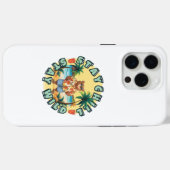 クールに生きてワイルドに生きろ - 夏のビーチのクマデザイン Case-Mate iPhoneケース (裏面 (横))