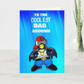 クールのまわりにパパあいさつ文 カード (正面)