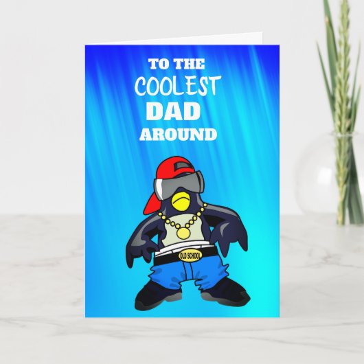 クールのまわりにパパあいさつ文 カード (正面)