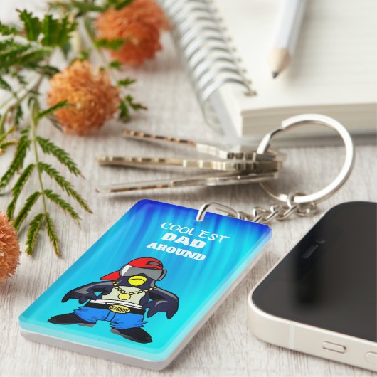 クールのまわりにパパKeychain キーホルダー (正面右)