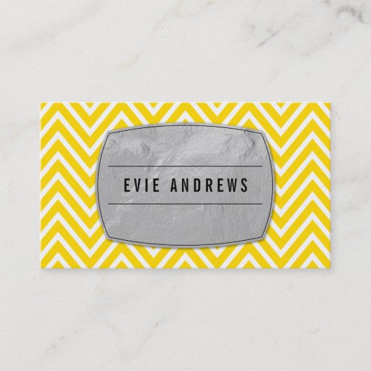 クールはっきりした山紋銀箔パネル 名刺 (正面)