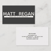 クールはっきりした白黒モダンレトロ 名刺 (正面/裏面)