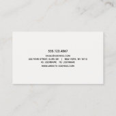 クールはっきりした白黒モダンレトロ 名刺 (裏面)