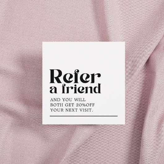 クールはっきりした白黒美しいサロン 紹介カード