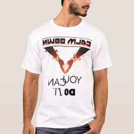 クールよくはしゃぐタイポグラフィ落ち着け！ Tシャツ