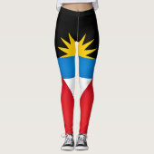 クールアンティグア・バーブーダ国旗のファッション レギンス (正面)