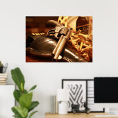 クールアンティーク子馬リボルバー撮影ポスター ポスター (ホームオフィス)