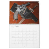 クールアンティーク銃カレンダー カレンダー (3月 2027)