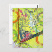 クールアンティーク音楽プレーヤー音楽ノートカラフル ポストカード (正面/裏面)