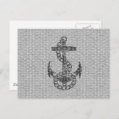 クールアンティーク黒いかり絵を描 ポストカード (正面/裏面)