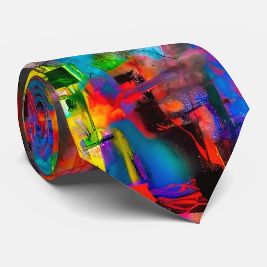 クールアートファンキークリエイティブモダンア絵を描ト ネクタイ (ロール)