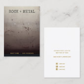 クールインダストリアル グランジテクスチャ イヤリング ディスプレイ 名刺 (正面/裏面)