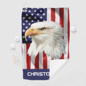 クールイーグル国旗 ゴルフタオル (インサイチュ)