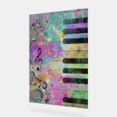 クールウォーター色カラフルピアノ アクリルサイン (傾斜)