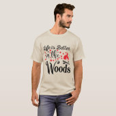 クールウッズでより良い人生ワードアート Tシャツ (正面フル)