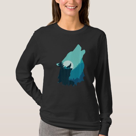 クールウルフ 北極の野生生物 タロットTシャツ Tシャツ (正面)